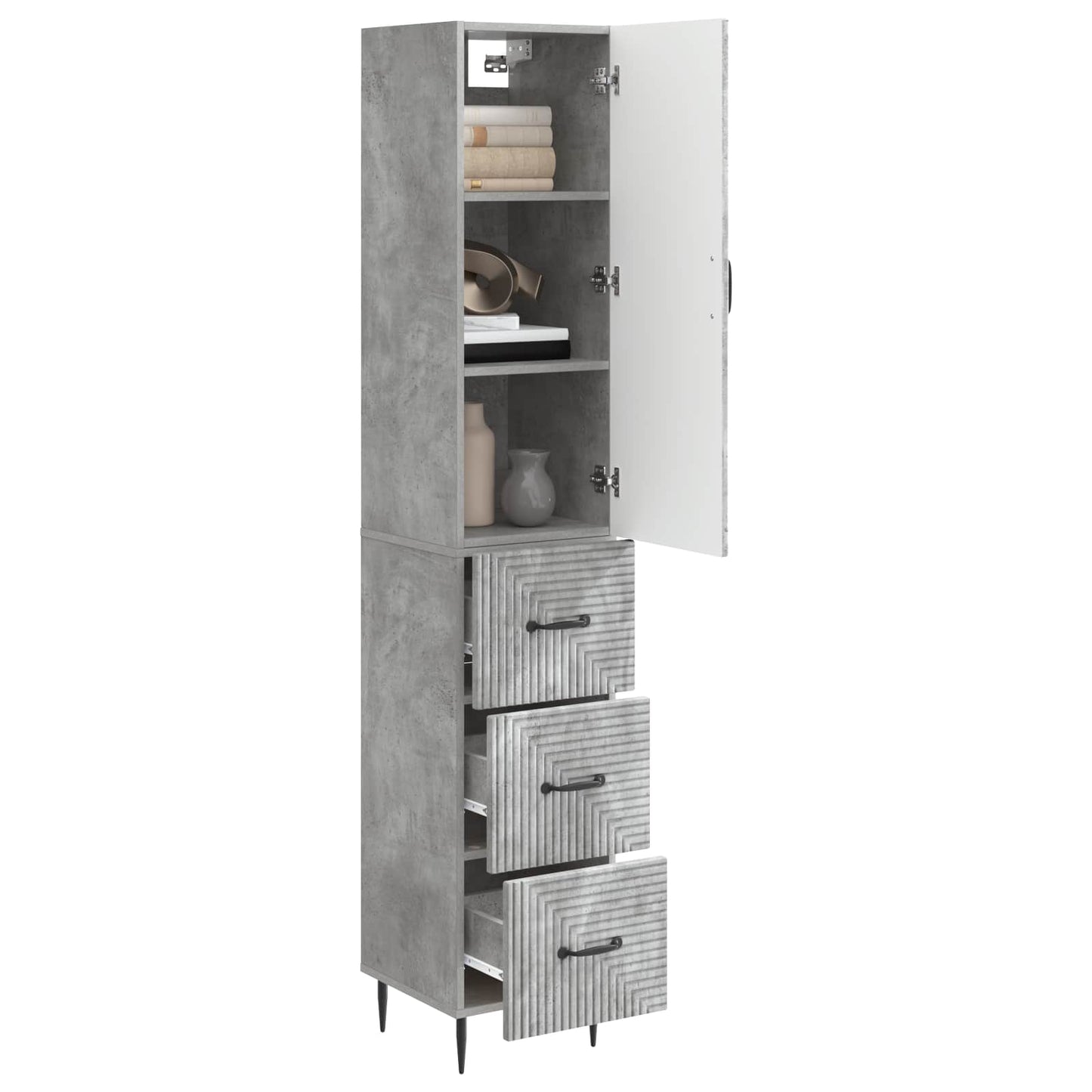 vidaXL Cabinet Set 2 pcs 33 x 34.5 x 90 cm Engineered Wood