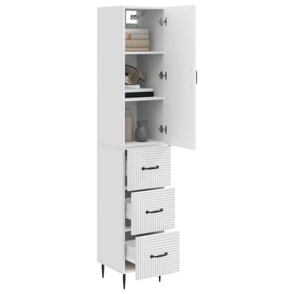 vidaXL Cabinet Set 2 pcs High Gloss White 33 x 34.5 x 90 cm
