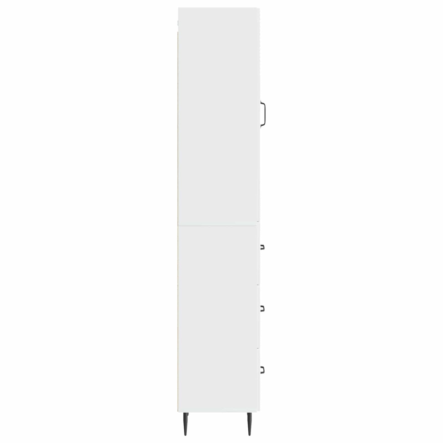 vidaXL Cabinet Set 2 pcs High Gloss White 33 x 34.5 x 90 cm