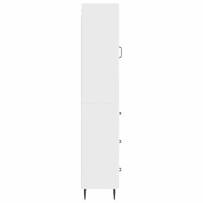 vidaXL Cabinet Set 2 pcs High Gloss White 33 x 34.5 x 90 cm