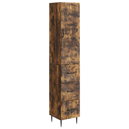 vidaXL Cabinet Set 2 pcs Smoked Oak 33 x 34.5 x 90 cm Engineered Wood