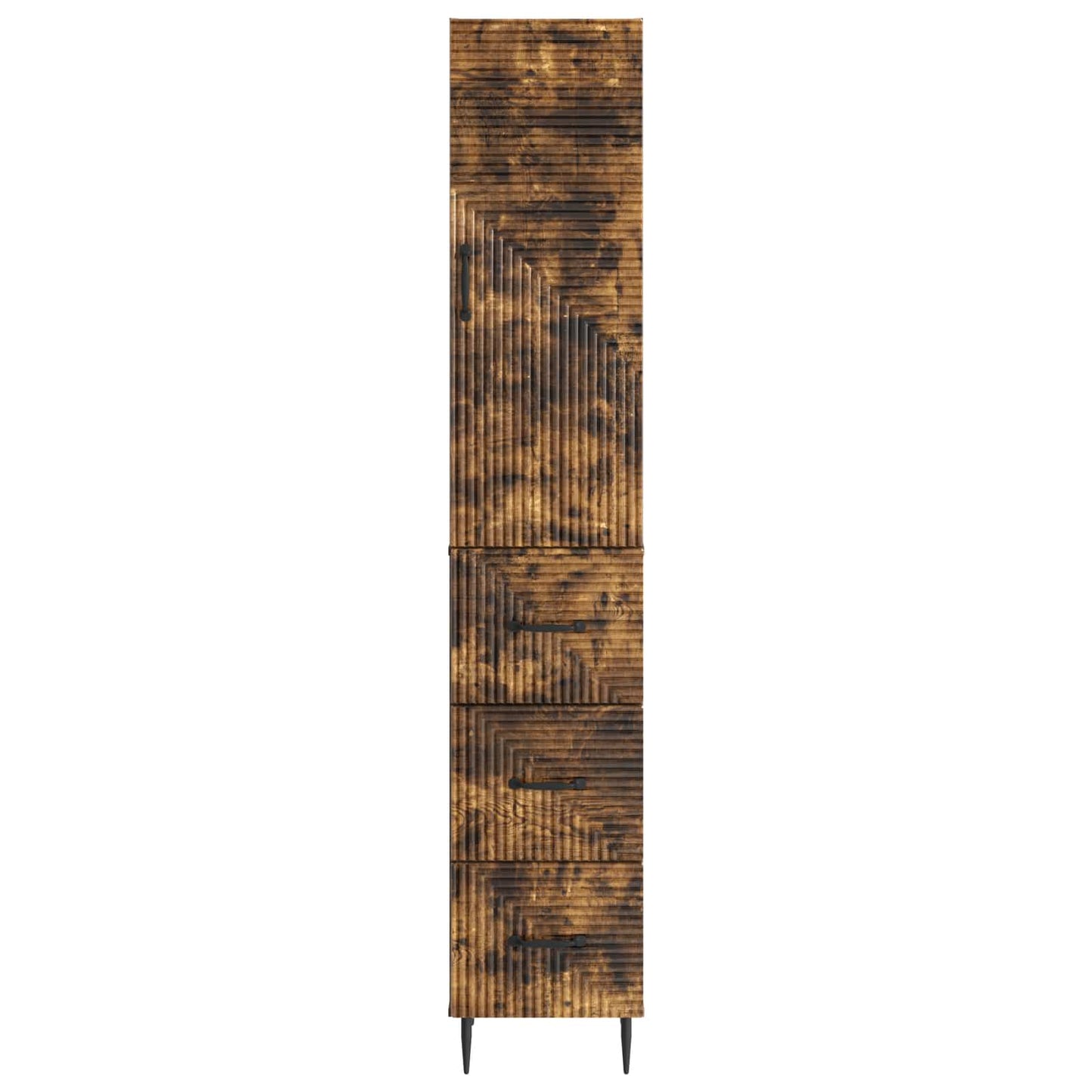 vidaXL Cabinet Set 2 pcs Smoked Oak 33 x 34.5 x 90 cm Engineered Wood