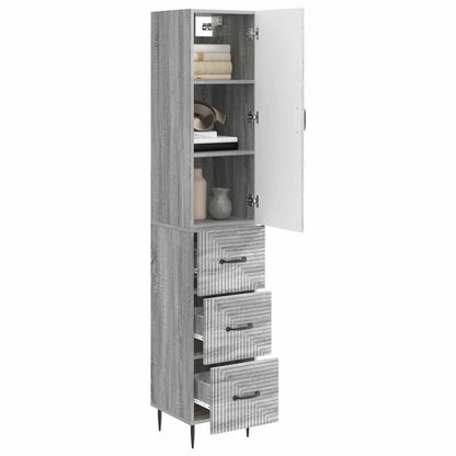 vidaXL Cabinet Set 2 pcs Grey Sonoma 33 x 34.5 x 90 cm Engineered Wood