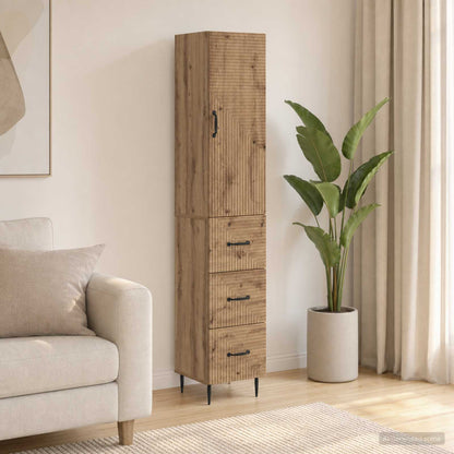 vidaXL Cabinet Set 2 pcs Artisan Oak 33 x 34.5 x 90 cm Engineered Wood