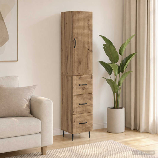 vidaXL Cabinet Set 2 pcs Artisan Oak 33 x 34.5 x 90 cm Engineered Wood