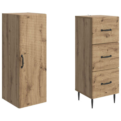vidaXL Cabinet Set 2 pcs Artisan Oak 33 x 34.5 x 90 cm Engineered Wood