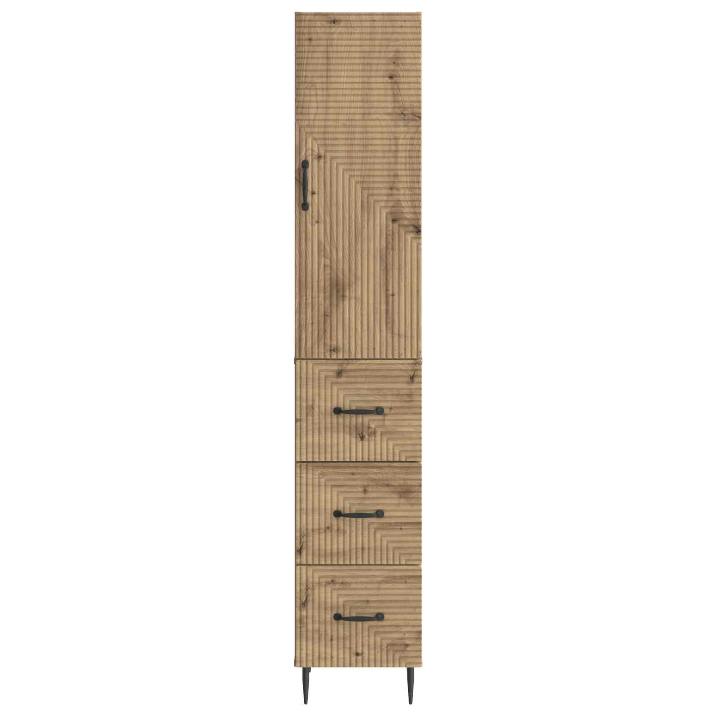 vidaXL Cabinet Set 2 pcs Artisan Oak 33 x 34.5 x 90 cm Engineered Wood