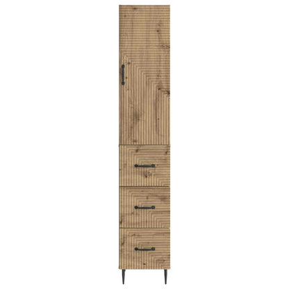 vidaXL Cabinet Set 2 pcs Artisan Oak 33 x 34.5 x 90 cm Engineered Wood