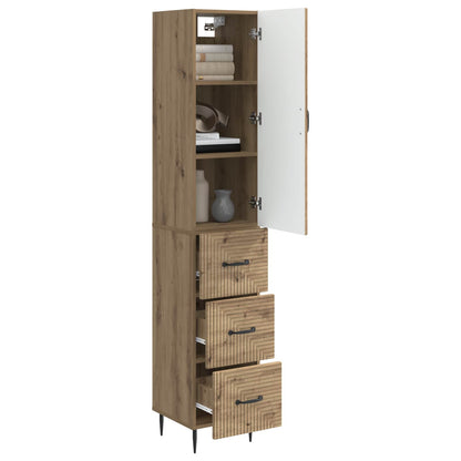 vidaXL Cabinet Set 2 pcs Artisan Oak 33 x 34.5 x 90 cm Engineered Wood
