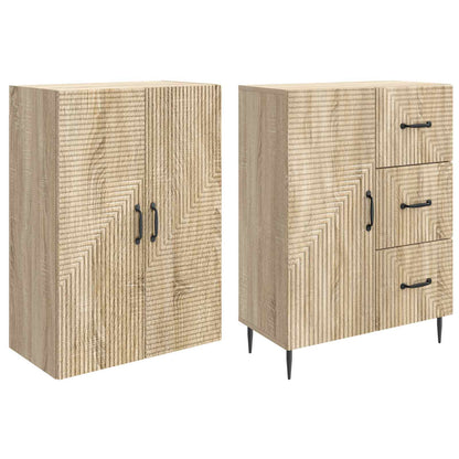 vidaXL Cabinet Set 2 pcs Sonoma Oak Engineered Wood