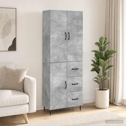 vidaXL Cabinet Set 2 pcs Concrete Grey Engineered Wood