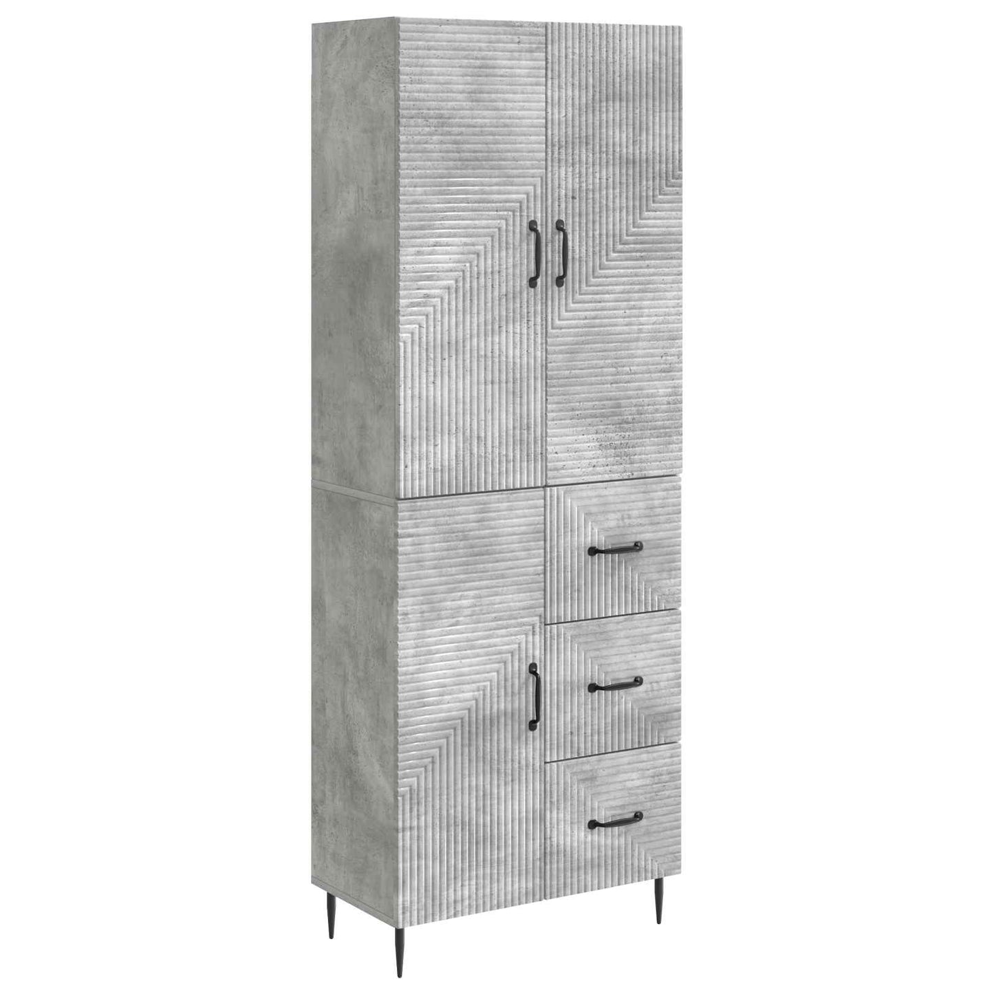 vidaXL Cabinet Set 2 pcs Concrete Grey Engineered Wood