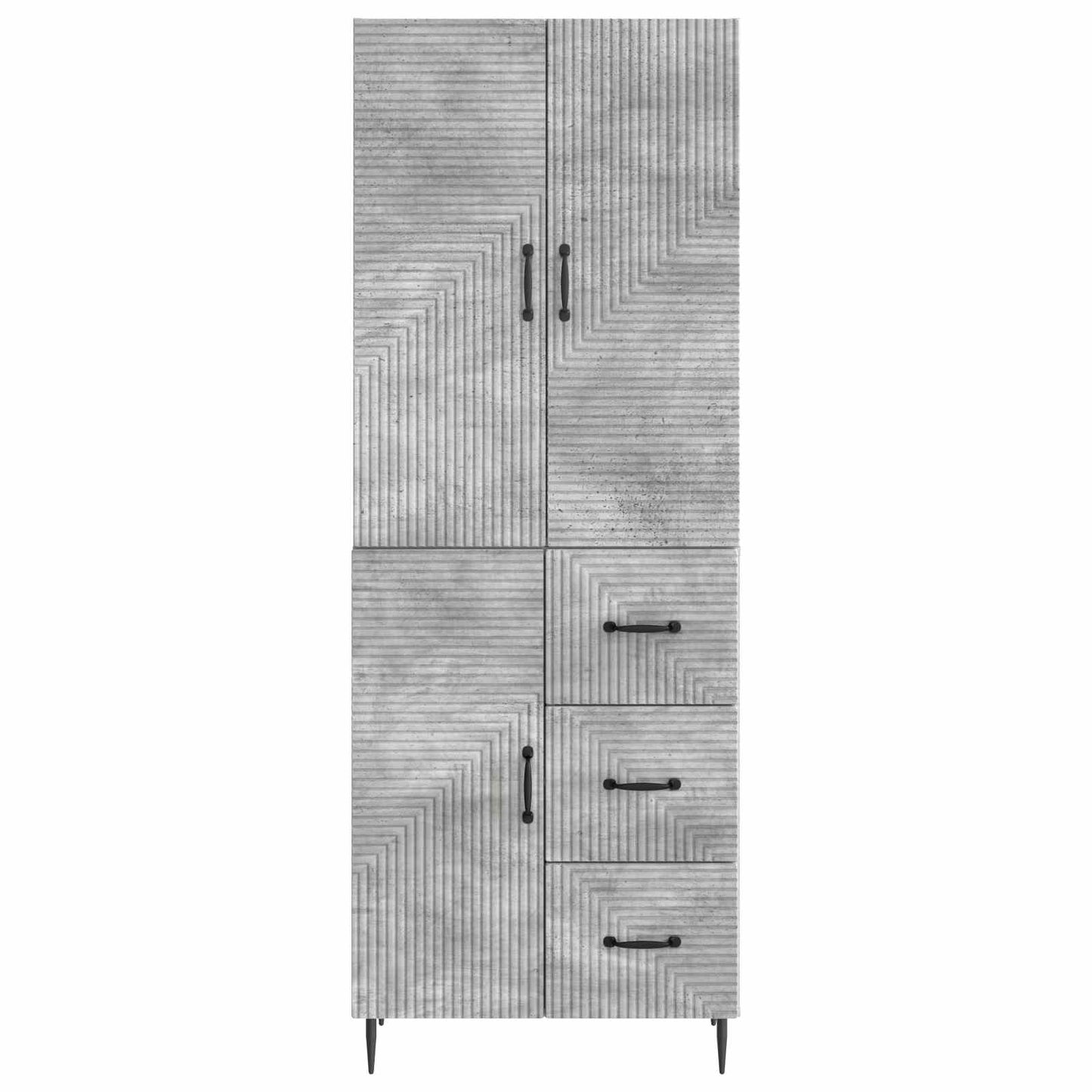 vidaXL Cabinet Set 2 pcs Concrete Grey Engineered Wood