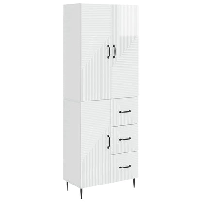 vidaXL Cabinet Set 2 pcs High Gloss White 66 x 34.5 x 89.5 cm