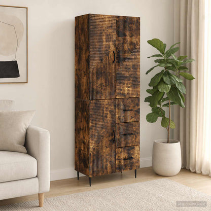vidaXL Cabinet Set 2 pcs Smoked Oak Engineered Wood