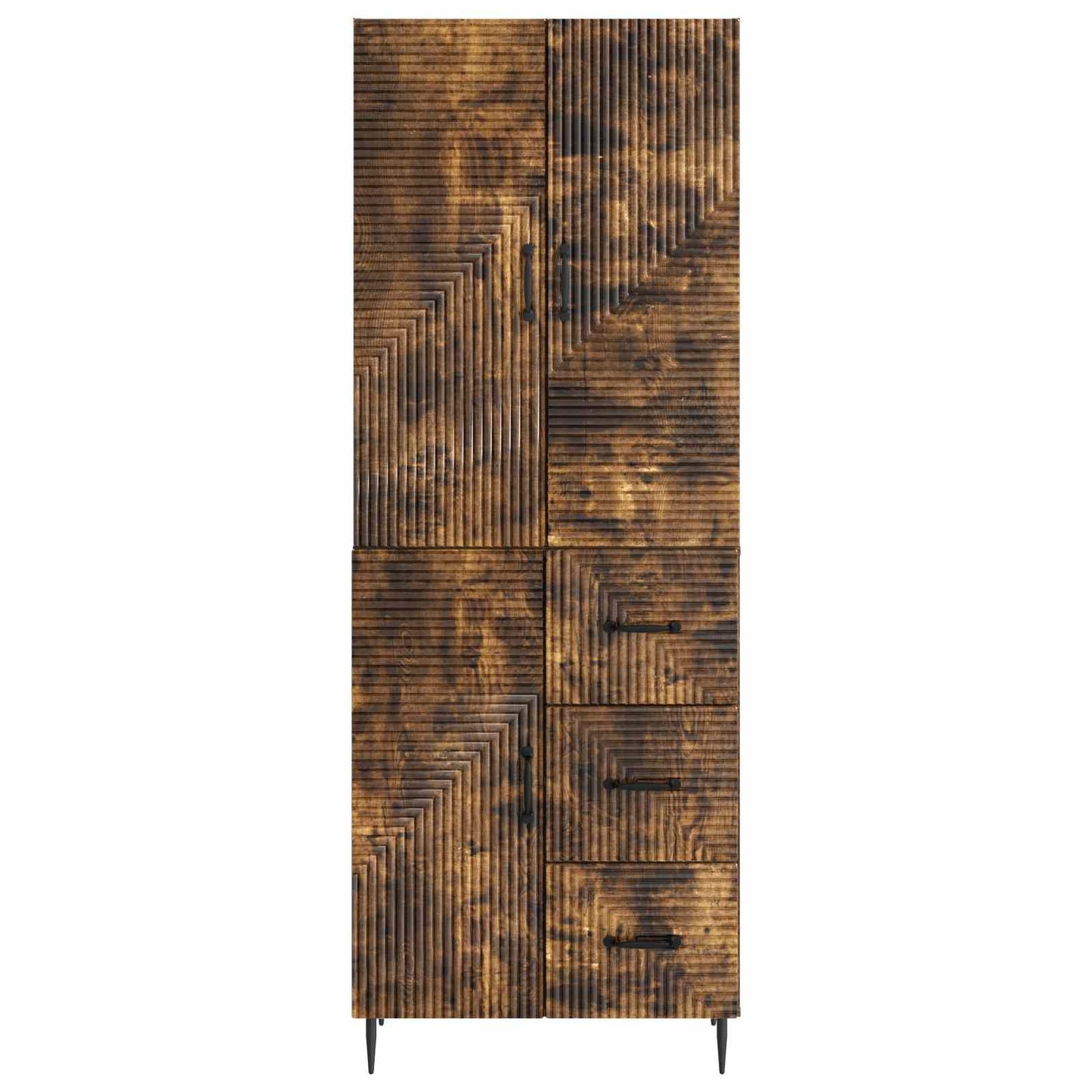 vidaXL Cabinet Set 2 pcs Smoked Oak Engineered Wood