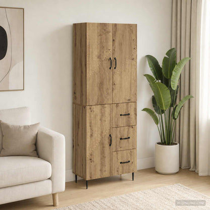 vidaXL Cabinet Set 2 pcs Artisan Oak Engineered Wood