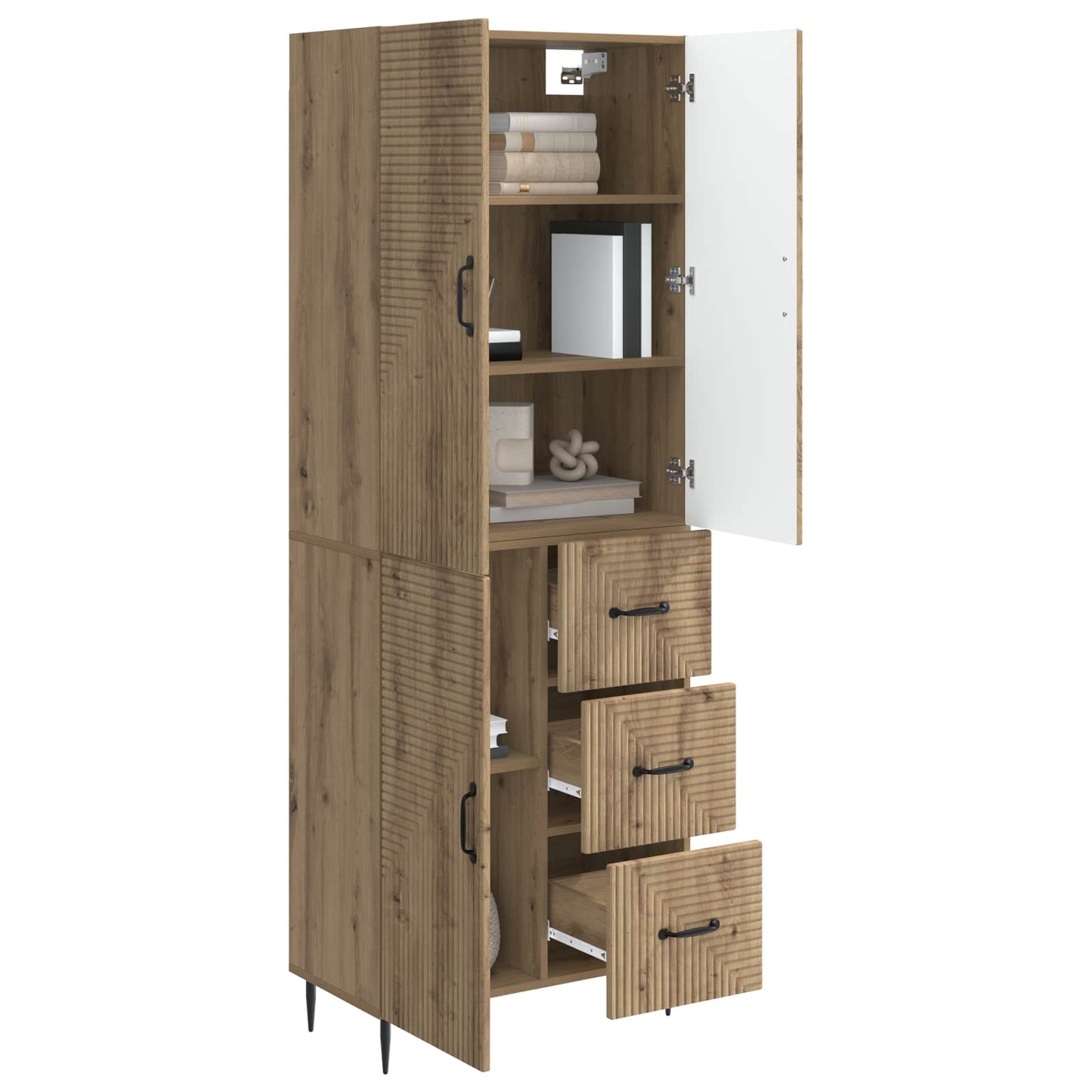vidaXL Cabinet Set 2 pcs Artisan Oak Engineered Wood