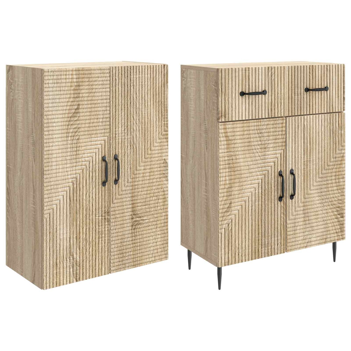 vidaXL Cabinet Set 2 pcs Sonoma Oak Engineered Wood