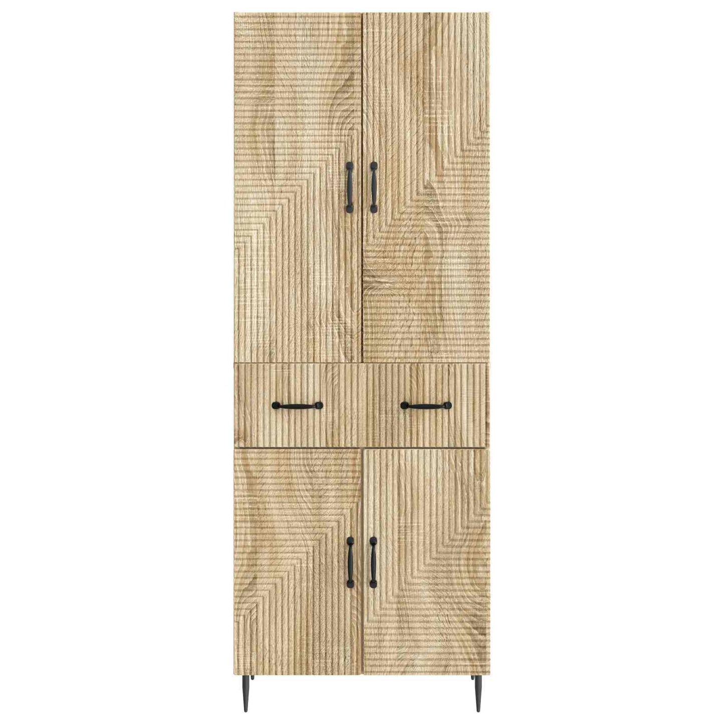 vidaXL Cabinet Set 2 pcs Sonoma Oak Engineered Wood