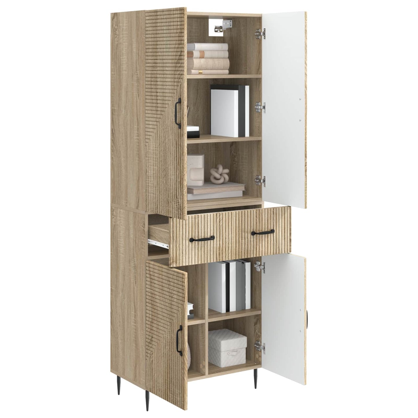 vidaXL Cabinet Set 2 pcs Sonoma Oak Engineered Wood