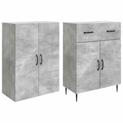 vidaXL Cabinet Set 2 pcs Concrete Grey Engineered Wood
