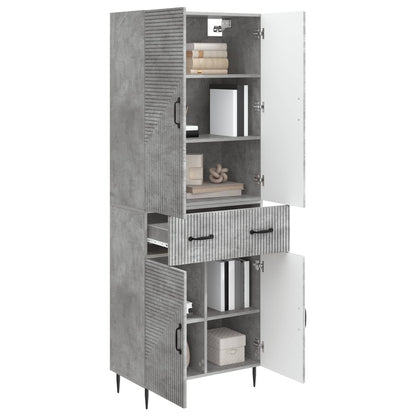 vidaXL Cabinet Set 2 pcs Concrete Grey Engineered Wood