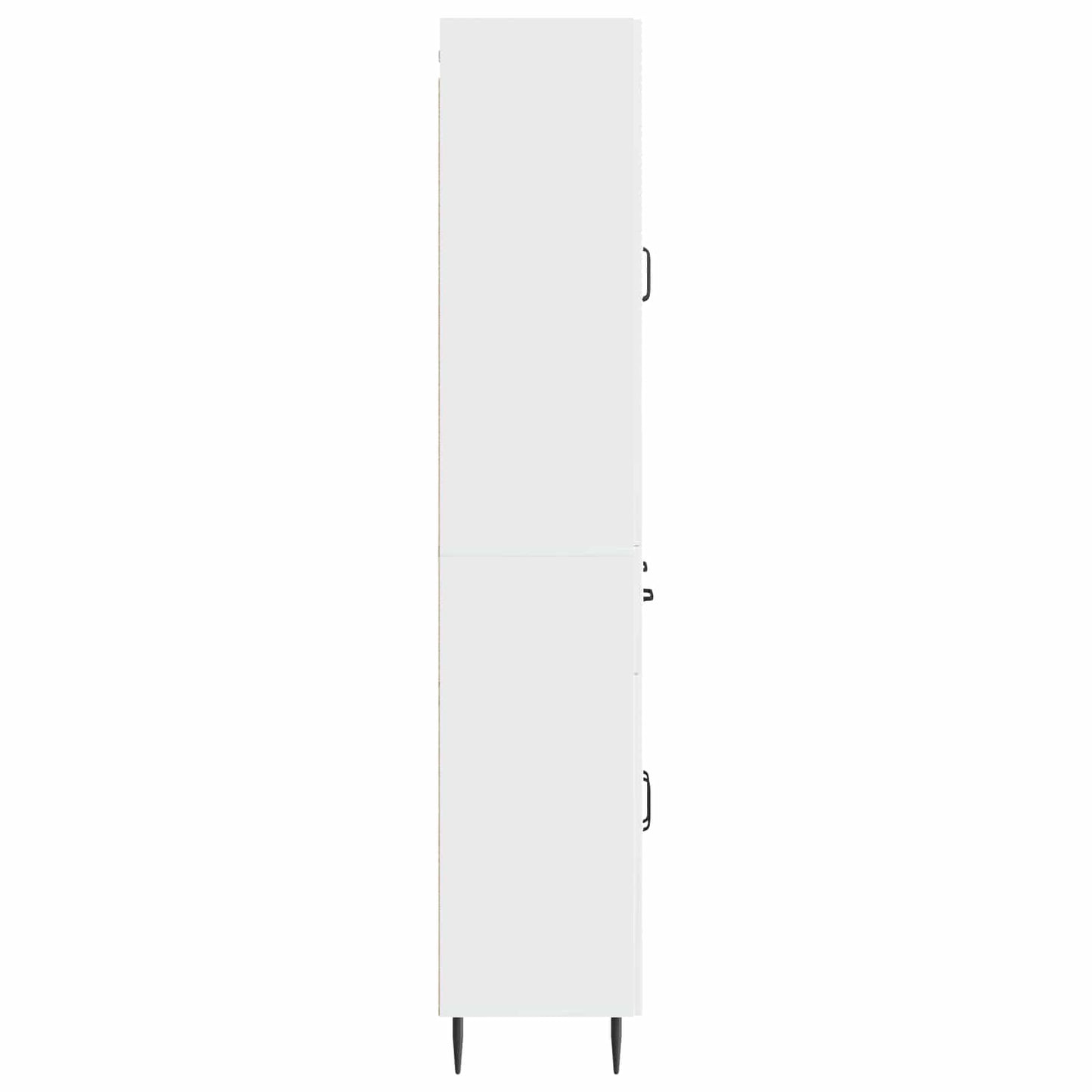 vidaXL Cabinet Set 2 pcs High Gloss White Engineered Wood