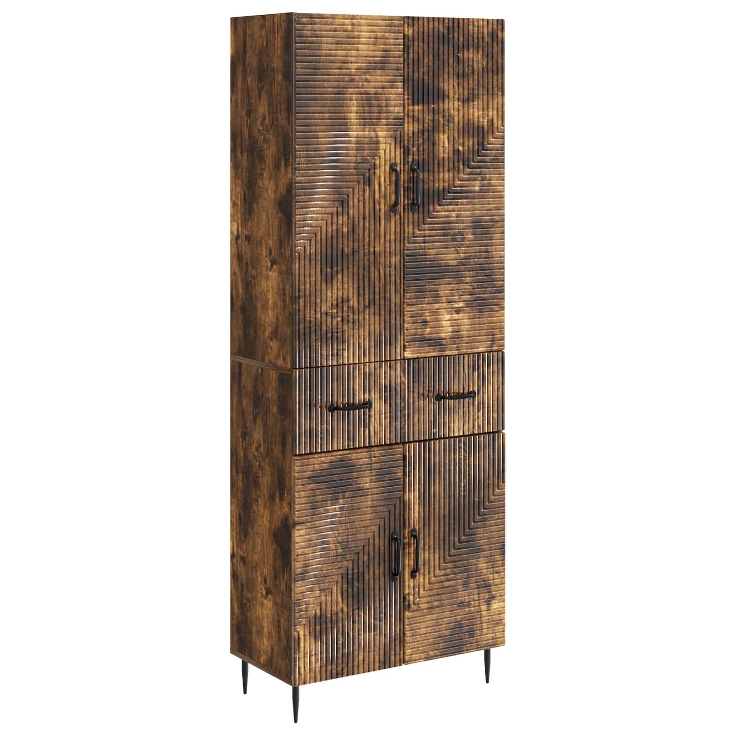 vidaXL Cabinet Set 2 pcs Smoked Oak Engineered Wood