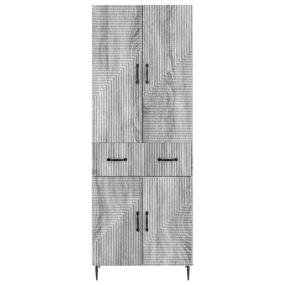 vidaXL Cabinet Set 2 pcs Grey Sonoma Engineered Wood