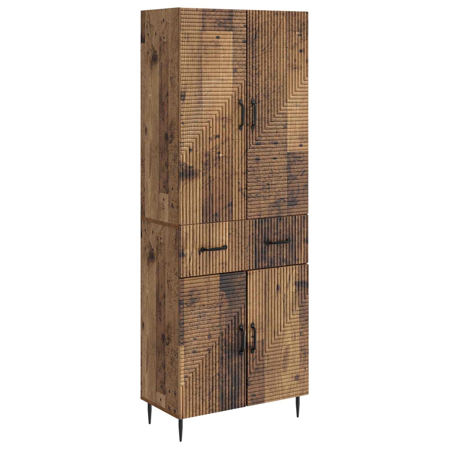 vidaXL Cabinet Set 2 pcs Old Wood Engineered Wood