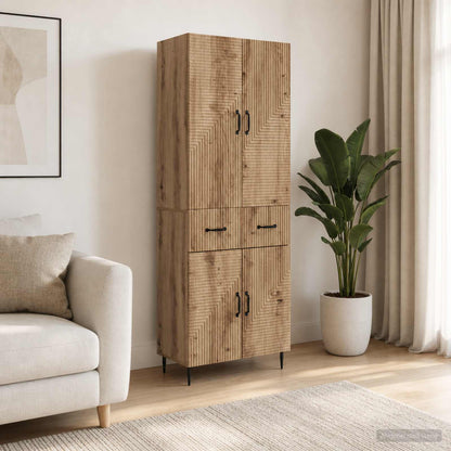 vidaXL Cabinet Set 2 pcs Artisan Oak Engineered Wood