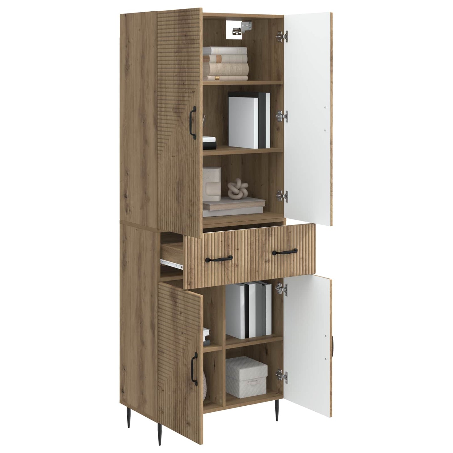 vidaXL Cabinet Set 2 pcs Artisan Oak Engineered Wood