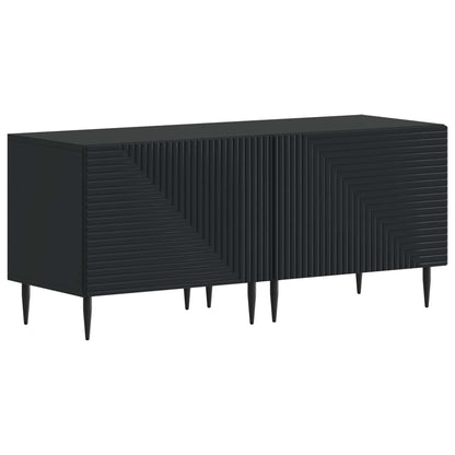 vidaXL 3 Piece LED TV Cabinet Black Engineered Wood