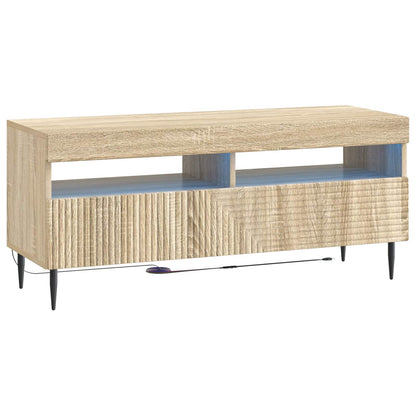 vidaXL 3 Piece LED TV Cabinet Sonoma Oak Engineered Wood