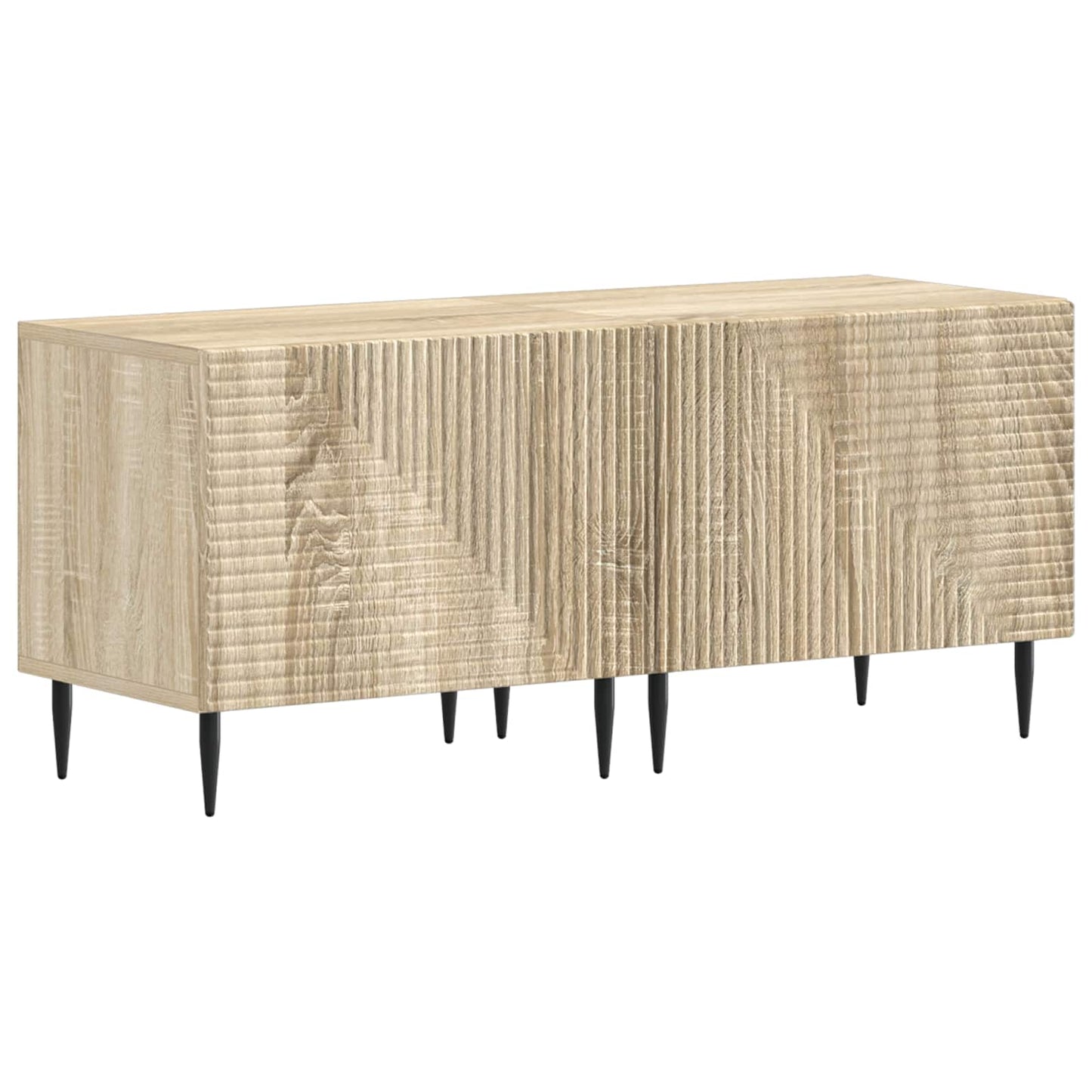 vidaXL 3 Piece LED TV Cabinet Sonoma Oak Engineered Wood