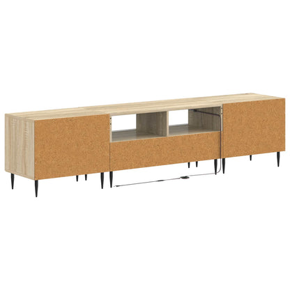 vidaXL 3 Piece LED TV Cabinet Sonoma Oak Engineered Wood