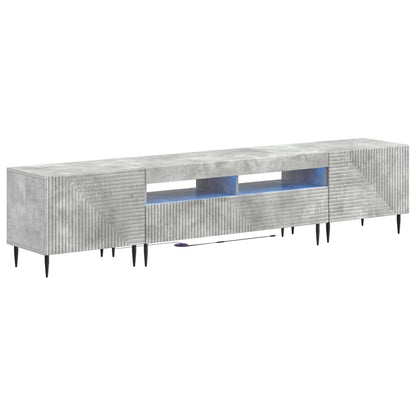 vidaXL 3 Piece LED TV Cabinet Concrete Grey Engineered Wood