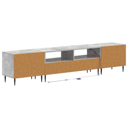 vidaXL 3 Piece LED TV Cabinet Concrete Grey Engineered Wood