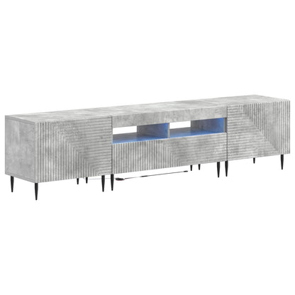 vidaXL 3 Piece LED TV Cabinet Concrete Grey Engineered Wood
