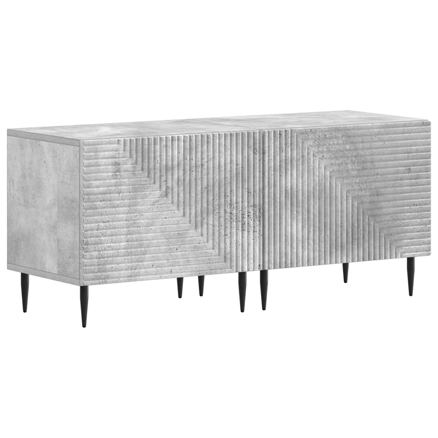 vidaXL 3 Piece LED TV Cabinet Concrete Grey Engineered Wood