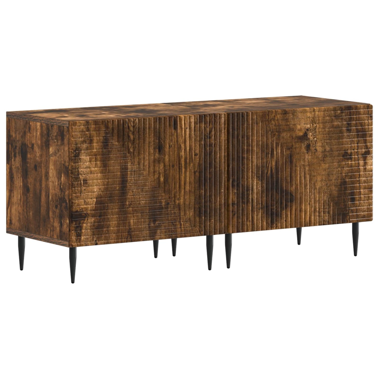 vidaXL 3 Piece LED TV Cabinet Smoked Oak Engineered Wood