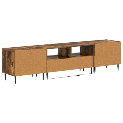 vidaXL 3 Piece LED TV Cabinet Smoked Oak Engineered Wood