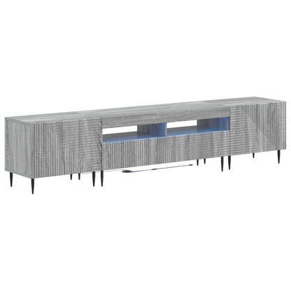 vidaXL 3 Piece LED TV Cabinet Grey Sonoma Engineered Wood