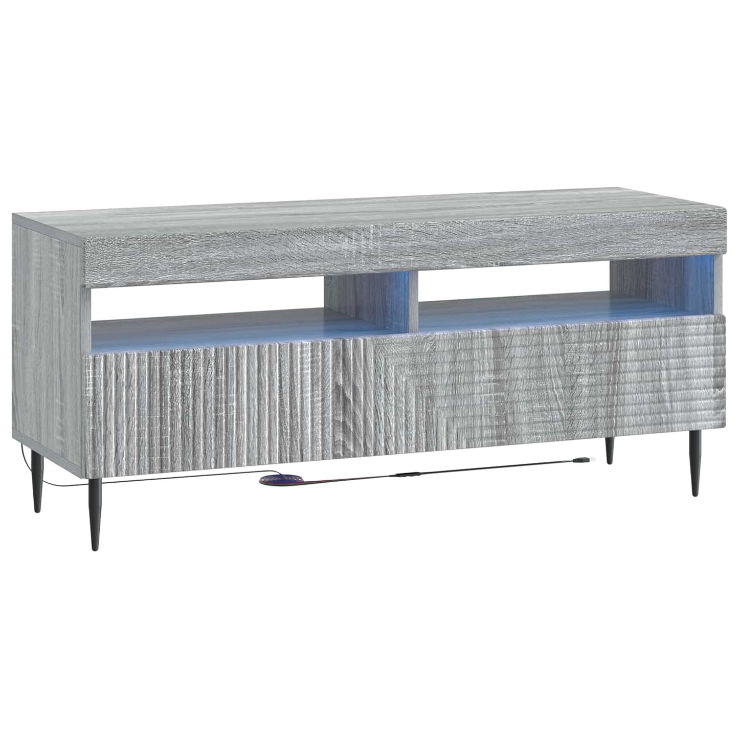 vidaXL 3 Piece LED TV Cabinet Grey Sonoma Engineered Wood