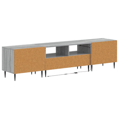 vidaXL 3 Piece LED TV Cabinet Grey Sonoma Engineered Wood