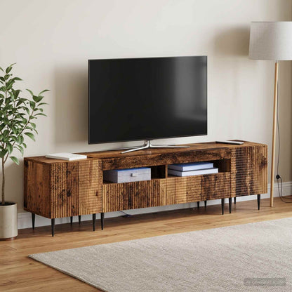 vidaXL 3 Piece LED TV Cabinet Old Wood Engineered Wood