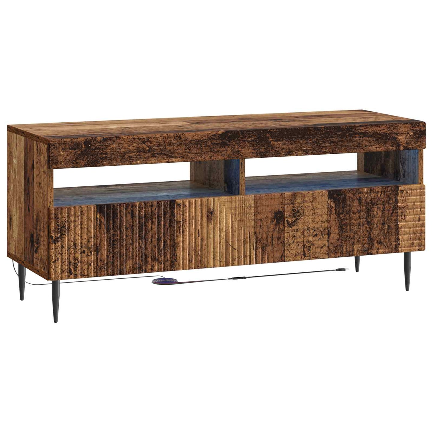 vidaXL 3 Piece LED TV Cabinet Old Wood Engineered Wood