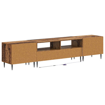 vidaXL 3 Piece LED TV Cabinet Old Wood Engineered Wood