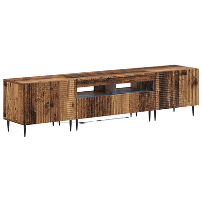 vidaXL 3 Piece LED TV Cabinet Old Wood Engineered Wood